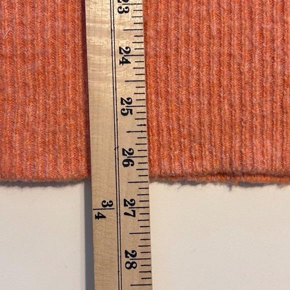 J. Marie Oversized Knit Sweater Pink Orange Color Block High Neck S/M - Picture 5 of 6